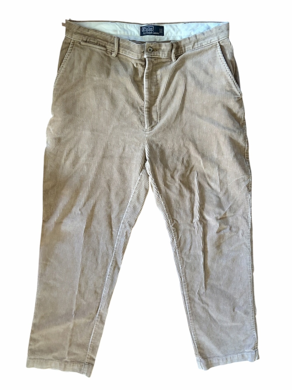 EUC men’s Polo Ralph Lauren Wide Wale corduroys Khaki 36 x 32